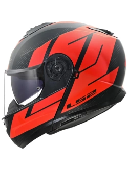 Kask szczękowy LS2 FF908 Strobe II Code czarno-czerwony