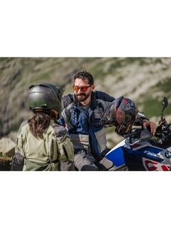 Kurtka motocyklowa tekstylna Klim Carlsbad niebiesko-czerwona