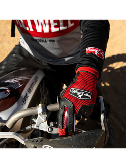 Rękawice cross Biltwell Anza czerwono-czarne