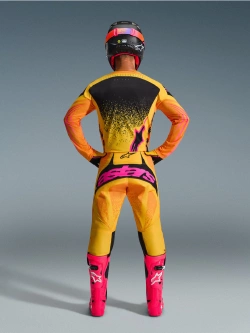 Bluza cross Alpinestars MX Techstar Nomur pomarańczowo-żółto-różowa