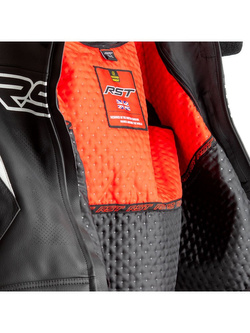 Kurtka motocyklowa skórzana Rst Tractech Evo IV czarno-biała
