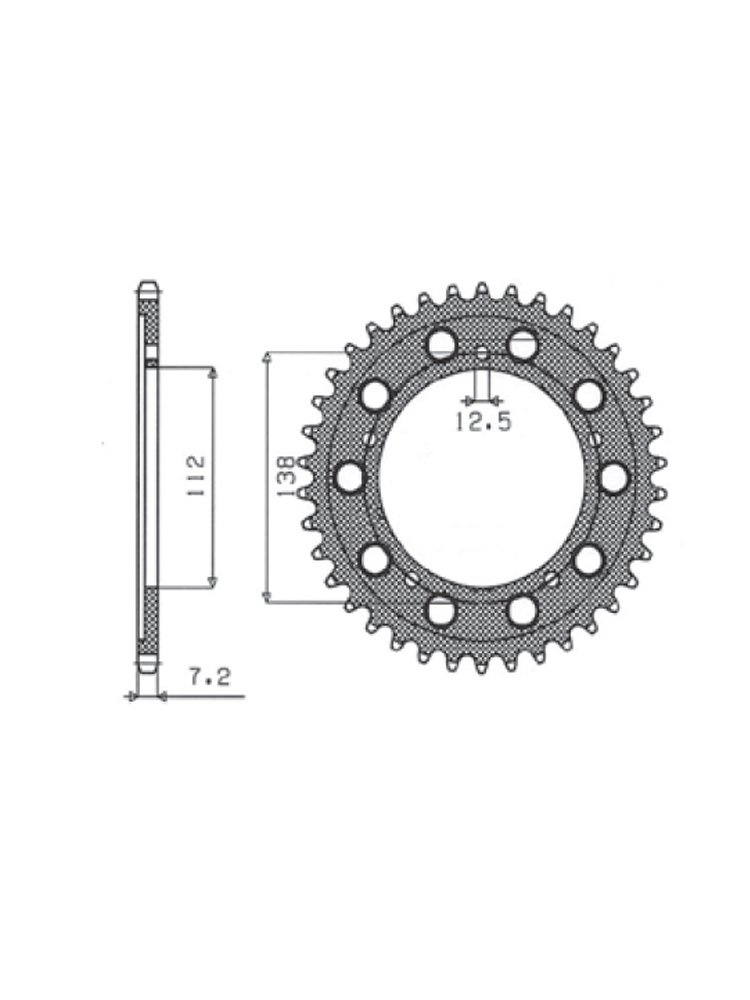 Zębatka napędzana SUNSTAR 1-4483 [41 zębów]
