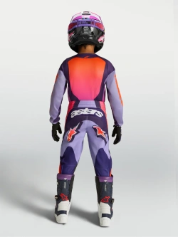 Bluza cross dziecięca Alpinestars MX Fluid Hunt fioletowo-różowa