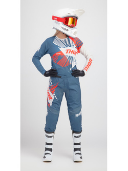 Spodnie cross damskie Thor Sector Split niebiesko-białe