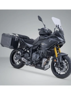 Zestaw: kufry boczne TRAX ADV + stelaże PRO SW-Motech BMW F 900 R/ XR (24-) czarne [poj.: 2 x 45l]