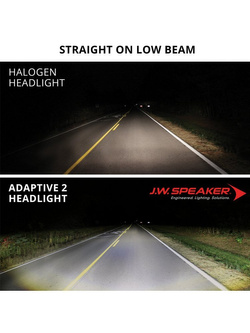 Reflektor motocyklowy 8790 Adaptive 2 J.W. Speaker LED 7" chrom + mocowanie + przewody do Harley Davidson Electra Glide FLHT