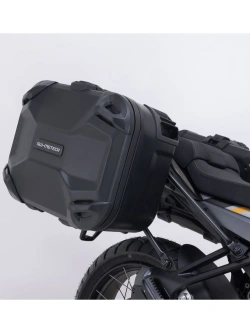 Zestaw: kufry boczne DUSC L + kufer centralny DUSC L + stelaże PRO + stelaż Adventure-Rack SW-Motech Moto Guzzi Stelvio 1000 (23-) [poj.: 3 x 41l]