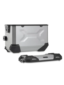 Zestaw: kufry boczne + stelaże PRO TRAX ADV SW-Motech KTM (wybrane modele) srebrne [poj.: 2 x 37 L]