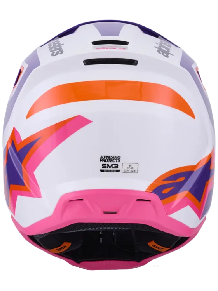 Kask enduro Alpinestars SM3 Heat fioletowo-biało-różowy