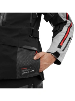 Kurtka motocyklowa tekstylna Shima Hero 3.0 G2 szaro-czerwona