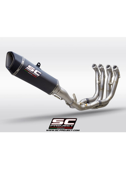 Pełny układ wydechowy SC-Project, Tłumik SC1-R Carbon (250mm), Kolektor tytanowy (4-1) - BMW S 1000 RR [20-21]