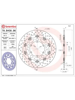 Tarcza Hamulcowa Brembo Serie Oro Floating Prime Line BMW F 800 GS/ 700 GS/ 650 (wybrane modele) [śr. 300 mm]