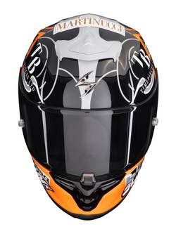 Kask integralny Scorpion EXO-R1 EVO Air FIM Racing Replica Aron 2024 czarno-szaro-pomarańczowy