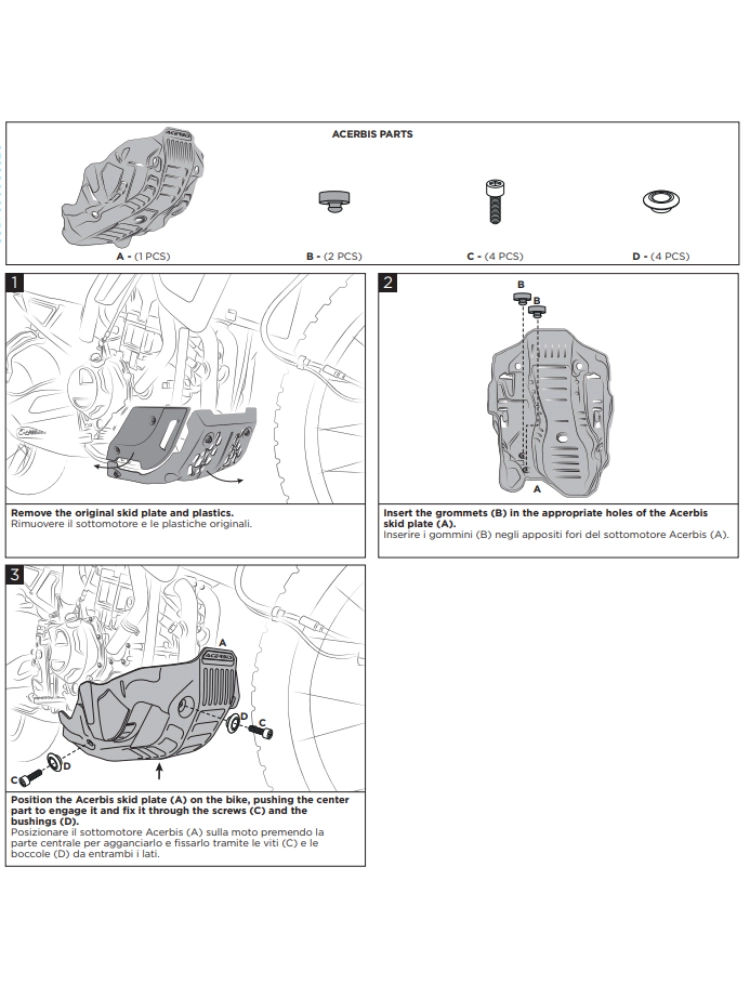 Płyta pod silnik Acerbis CF Moto 450 MT (24-) czarna
