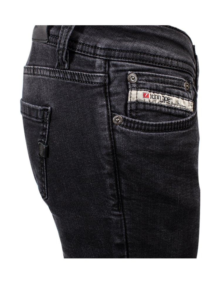 Spodnie motocyklowe jeansowe John Doe High Waist Betty czarne