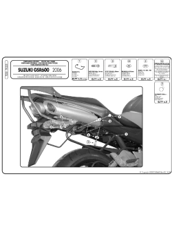 Stelaż pod sakwy motocyklowe Kappa Suzuki GSR 600 (06-11)