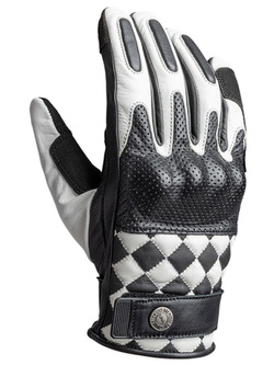Rękawice motocyklowe skórzane John Doe Tracker - XTM czarno-białe