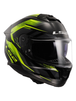 Kask integralny LS2 FF808 Stream II Fury czarno-żółty