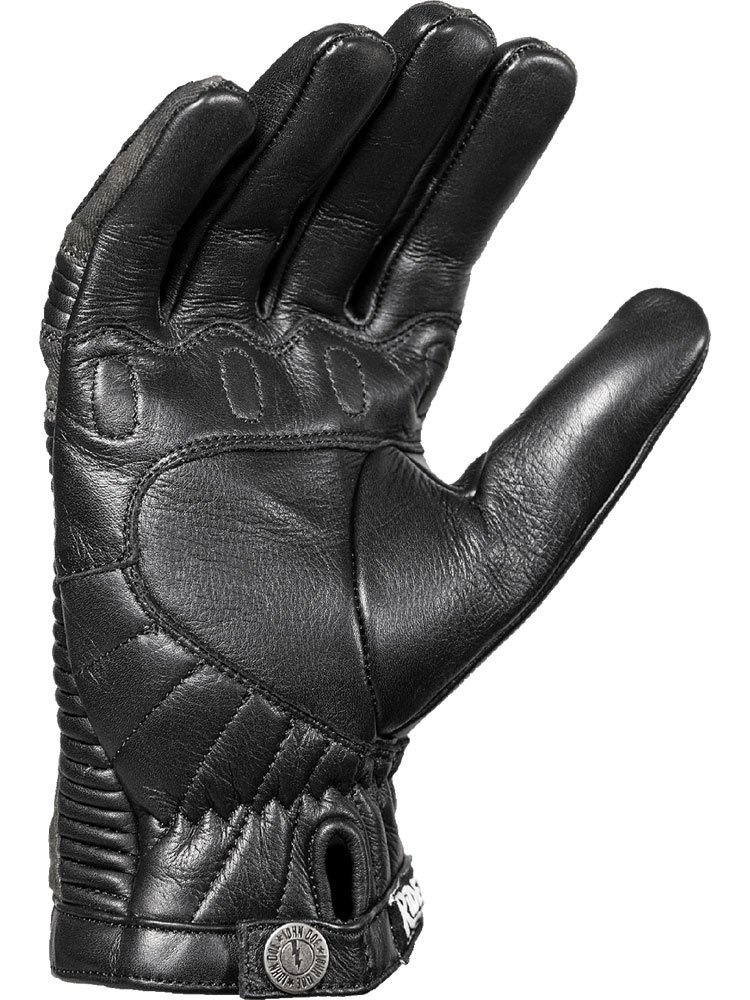 Rękawice motocyklowe skórzane John Doe Durango czarno-szare