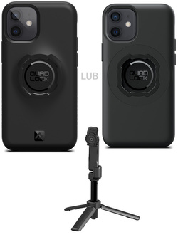 Zestaw: etui na telefon iPhone 12 mini + statyw/ selfie stick Quad Lock