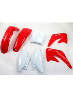 Komplet plastików UFO do Hondy CRF 450R (02-03) czerwono-biały