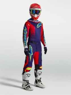 Bluza cross Alpinestars MX Fluid Drag niebiesko-czerwono-biała