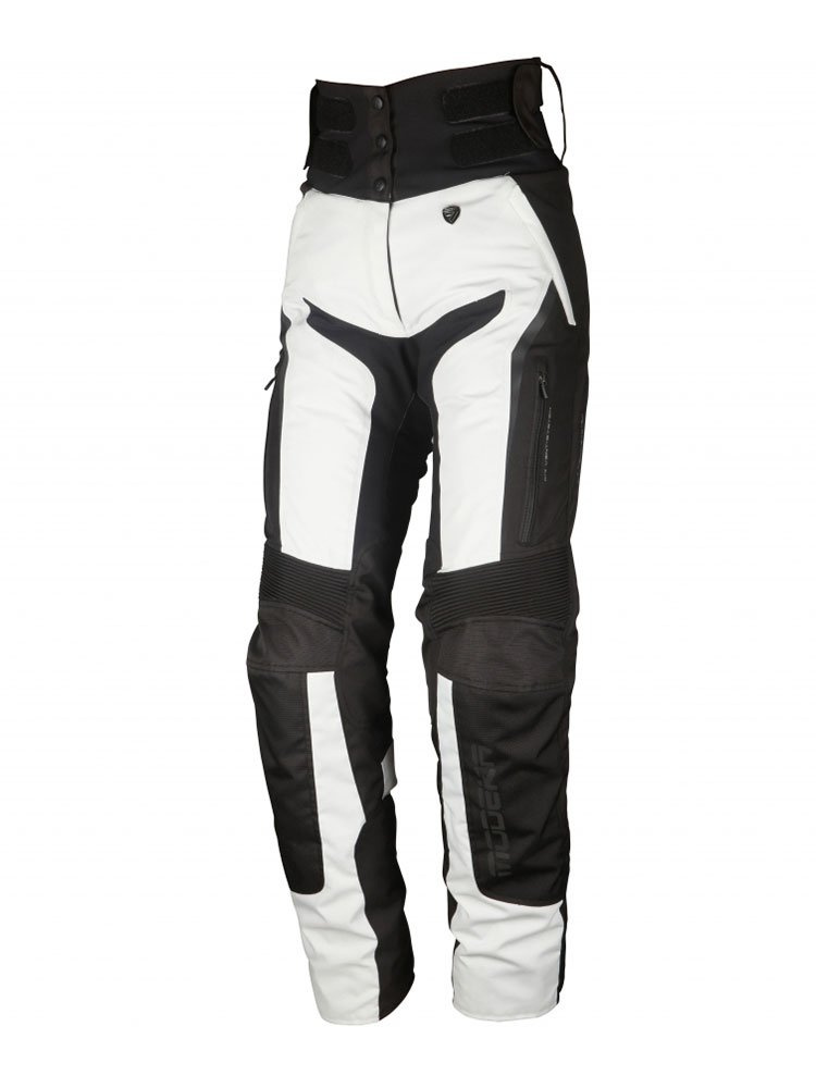 Spodnie motocyklowe damskie tekstylne Modeka Elaya popielato-czarne