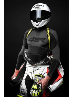 Kombinezon motocyklowy jednoczęściowy 4SR Racing Ultra Light Matrix AR biało-czarno-czerwony