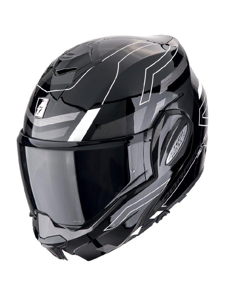 Kask szczękowy Scorpion Exo-Tech Evo Conquer czarno-biały