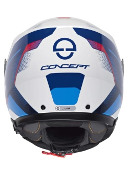 Kask szczękowy Schuberth Concept Tracer biało-niebiesko-czerwony