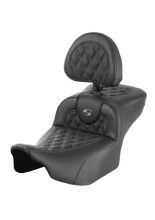 Kanapa motocyklowa dla kierowcy i pasażera z oparciem Saddlemen Roadsofa LS Extended Reach Harley Davidson Road Glide/ Street Glide (wybrane modele) (23-) czarno-szara