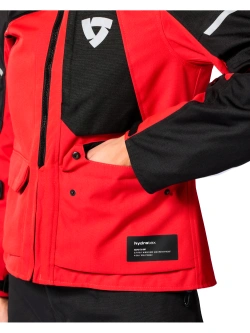 Kurtka motocyklowa damska tekstylna REV’IT! Convergent H2O czerwono-czarna