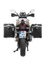 Zestaw: kufry boczne z anodowanego aluminium czarne Zega Evo X + stelaże srebne Touratech Yamaha Tenere 700 / World Raid (2 x 45L)