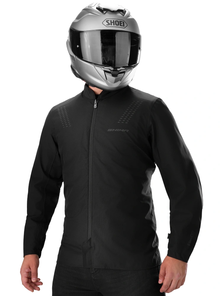 Kurtka motocyklowa tekstylna Shima Rush 3.0 czarno-fluo żółta