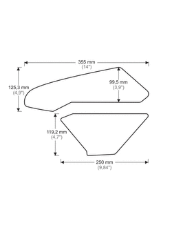 Tankpady boczne Onedesign do Hondy CBR 1000 RR (17-19) przezroczyste