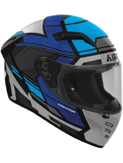 Kask integralny Airoh Connor Ego czarno-szaro-niebieski połysk