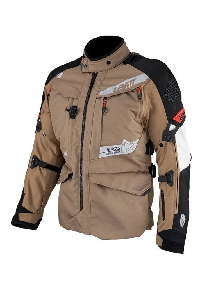 Kurtka motocyklowa tekstylna Leatt ADV MultiTour 7.5 brązowo-czarno-biała