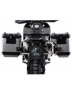 Zestaw: kufry boczne + stelaże Hepco&Becker Xplorer Cutout do Husqvarny Norden 901/Expedition (22-) srebrne