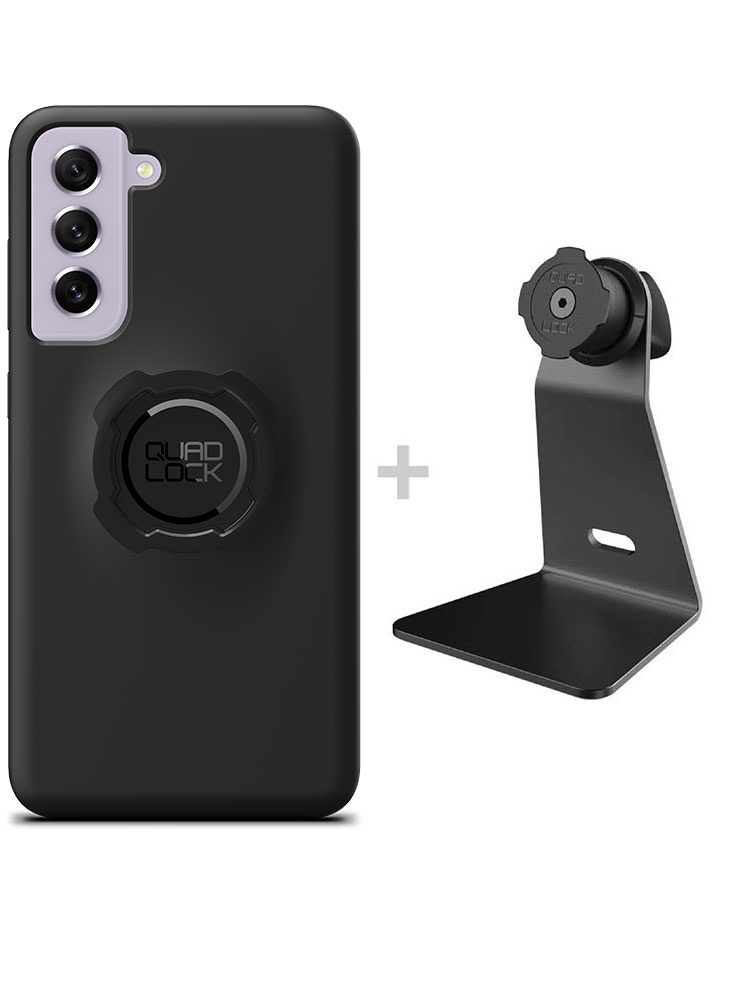 Zestaw na biurko: etui na telefon Samsung Galaxy S21FE + uchwyt Quad Lock