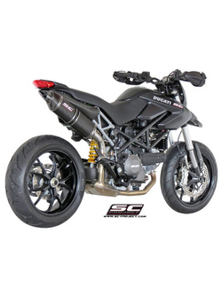 Tłumik SC-Project Oval Titanium / Carbon - Ducati Hypermotard 796 (z parą bocznych owiewek)