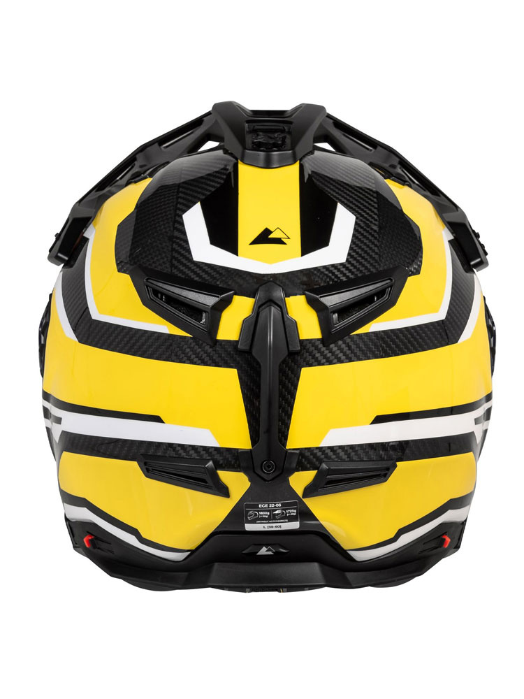 Kask adventure Touratech Aventuro Pro Carbon czarno-biało-zółty