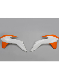 Osłony chłodnicy UFO do KTM SX / EXC / SX-F / EXC-F biało-pomarańczowe