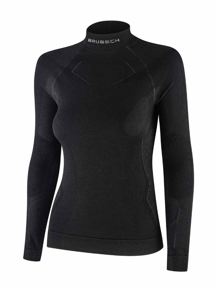 Bluza termoaktywna damska Brubeck Extreme Merino czarna