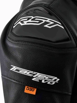 Kurtka motocyklowa skórzana RST Trac Evo D3O czarno-biała