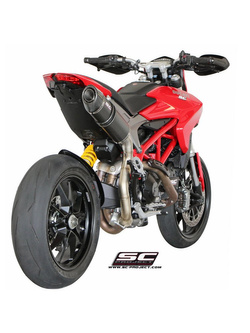 Tłumik owalny wysoka pozycja slip-on SC-Project do Ducati HYPERMOTARD 821 [13-16]