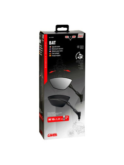 Lusterka Lampa Bat mocowane na kierownicy [para; prawy gwint M10 x 1.25]