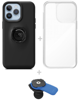 Zestaw: etui na telefon iPhone 14 Pro Max + wodoodporny pokrowiec + uchwyt kulowy Quad Lock
