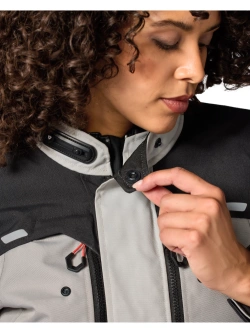 Kurtka motocyklowa damska tekstylna REV’IT! Outback 5 H2O szaro-czarna