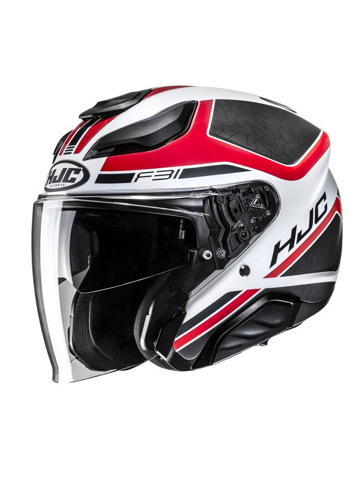 Kask otwarty HJC F31 Ceron czarno-czerwony