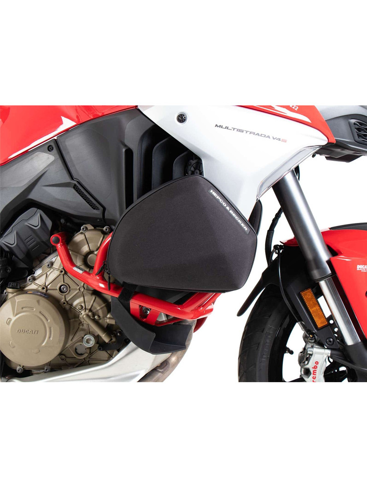 Zestaw: kufry boczne + stelaże Hepco&Becker Xplorer Cutout do Ducati Multistrada V4 / S / S Sport (21-24) srebrny